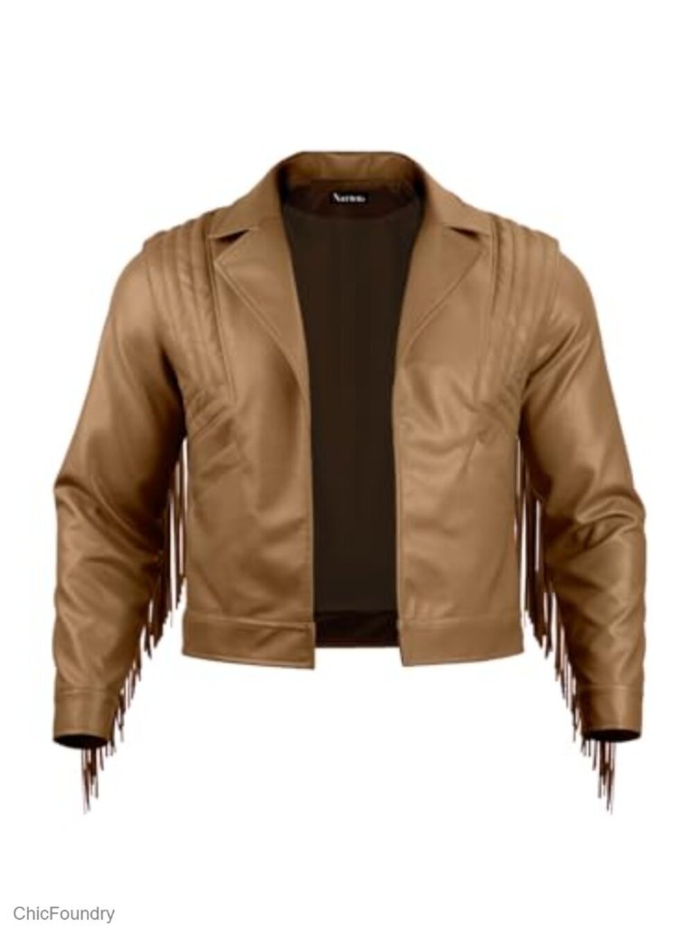 Faux Leather Fringe Western Cowboy Jacket Cosplay Costume Men's